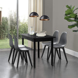 [en.casa] Set de 2 Chaises Design Chaise de Cuisine Chaise de Salle à Manger Plastique Gris et Noir 83 x 54 x 48 cm