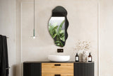 Decormat Miroir 50x100 cm Grand Moderne Irrégulier Organique Asymétrique Tache pour Salle de Bain Salon Vertical