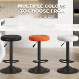 ZAIHW Chaise de bar, tabourets de comptoir, sans bras ni dos, tabourets pivotants réglables avec base en métal, pour salon de coiffure, restaurant, bar, îlot de cuisine (couleur : orange)