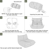 Togo Fauteuil de cheminée, fauteuil de sol avec dossier, canapé d'angle en mousse à mémoire de forme haute densité, confortable, fauteuil de lecture d'intérieur, pour salon, chambre à coucher, jeux et