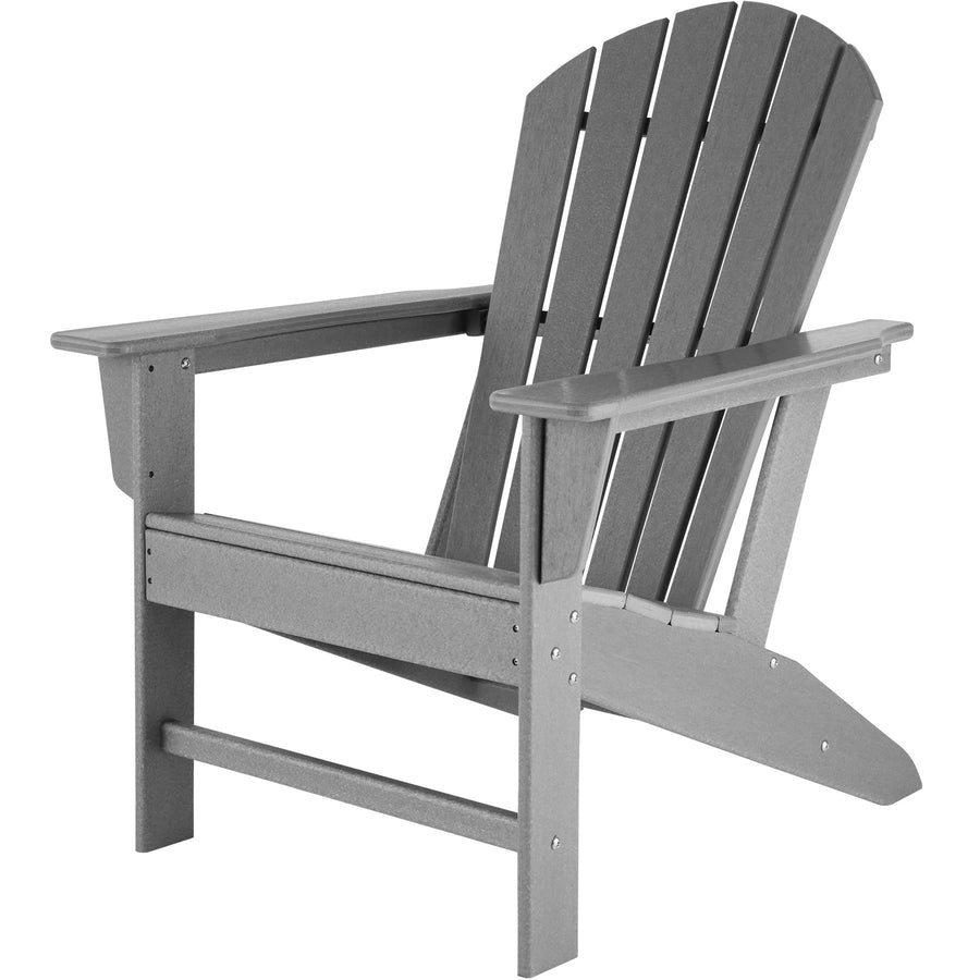 TecTake 800814 Chaise de Jardin Extérieur Design Adirondack Forme Ergonomique Résistant aux Intempéries Charge Max. 120 Kg – Diverses Couleurs (Gris-Gris)