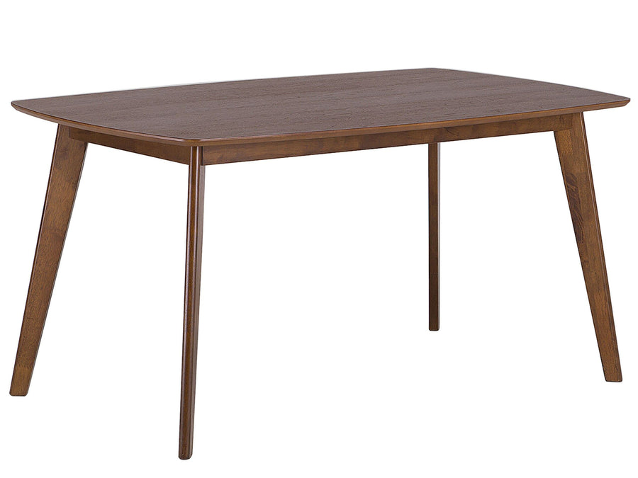 Table de Salle à Manger ou Cuisine 150 x 90 cm en Bois et MDF Marron Foncé de Style Rétro pour Intérieur Scandinave ou Vintage Beliani