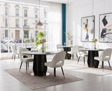 chairus Chaises de Salle à Manger sans Accoudoirs Lot de 2 Chaise de Bureau en Velours Moderne Chaise Rembourrée pour Cuisine Salon (Beige-2)