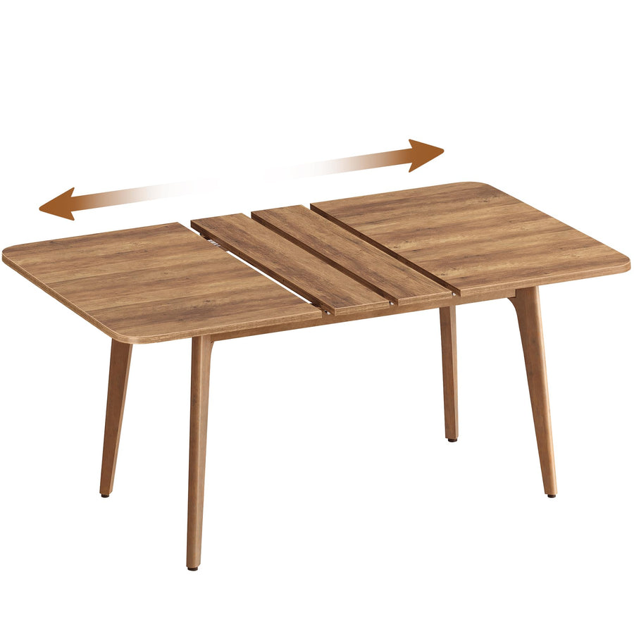 VASAGLE Table de Salle à Manger, Plateau Extensible, Capacité de Charge de 120 kg, pour Salle à Manger, Bureau ou Espace de Travail, Design Épuré, Marron Miel KDT090K01 VASAGLE Table de Salle à Manger, Plateau Extensible, Capacité de Charge de 120 kg, pour Salle à Manger, Bureau ou Espace de Travail, Design Épuré, Marron Miel KDT090K01