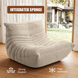 DUXMM Pouf Poire pour Adultes, Pouf Poire de Lecture en Mousse à mémoire de Forme avec Rembourrage en Fausse Fourrure, canapé de Sol Relaxant, Coin Lecture dans la Chambre, Fauteuil de Jeu Brown