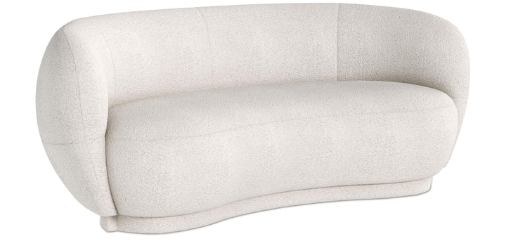 Iconik Interior Canapé Courbe 3 Places en Tissu bouclé - Curvy Blanc
