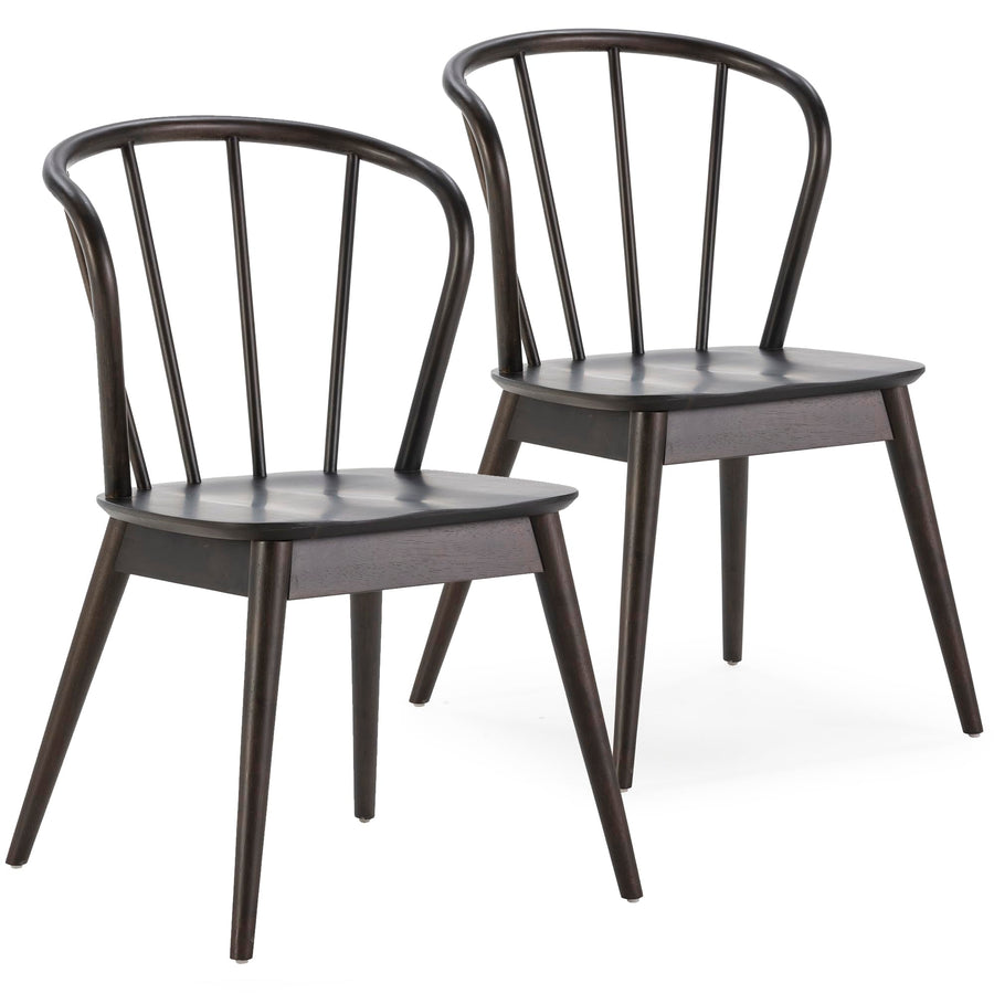 HOMN LIVING Pack 2 Chaises Brisa, Couleur Noir, Bois Massif, 47 cm (Largeur) 59 cm (Profondeur) 83 cm (Hauteur) HOMN LIVING Pack 2 Chaises Brisa, Couleur Noir, Bois Massif, 47 cm (Largeur) 59 cm (Profondeur) 83 cm (Hauteur)