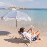 Flamingueo Grand Parasol, Plage, Piscine, Jardin Extérieur, Hauteur et Orientation Réglables, Protection UPF 50+, Polyester, Sac de Transport, 210 x 180 cm