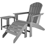 TecTake 800814 Chaise de Jardin Extérieur Design Adirondack Forme Ergonomique Résistant aux Intempéries Charge Max. 120 Kg – Diverses Couleurs (Gris-Gris)