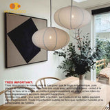 METHEDEECO Ensemble de 2 abat-jours en lin bohème, abat-jours suspendus faits à la main, diamètre 50 cm, ovale, abat-jour minimaliste en tissu pour salon, chambre, couloir et salle à manger