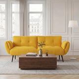JIEXI Canapé 2 Places, dossiers réglables, 152 cm, Convient pour Salon, Bureau, Chambre, Salon, Chambre à Coucher, Jaune