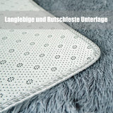 Swsen Tapis Salon Shaggy Longs Super Doux - Shaggy Tapis Moelleux Dessous Antidérapant - Tapis Chambre Lavable Moderne à Poils Longs 160x200 cm, Blanc