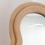 Flamingueo Miroir Mural - Miroir sur Pied, Miroir Asymétrique, Grand Miroir, Miroir Chambre, Miroir Vague, Miroir Mural Asymétrique, Miroir Irregulier