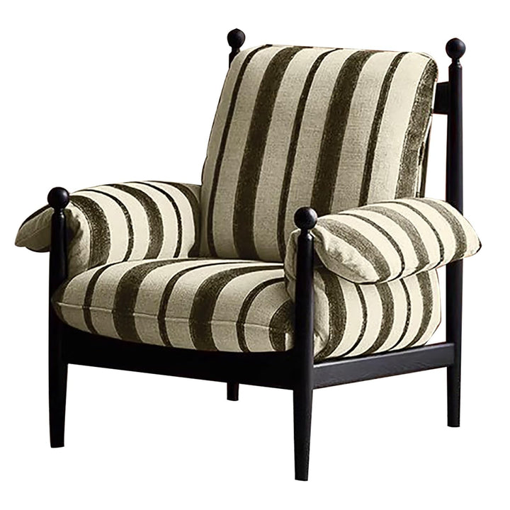 LMXRYPD Fauteuil Moderne en Lin Rayé, Petit Fauteuil Rembourré avec Pieds en Bois, pour Chambre et Lecture(Green) LMXRYPD Fauteuil Moderne en Lin Rayé, Petit Fauteuil Rembourré avec Pieds en Bois, pour Chambre et Lecture(Green)