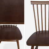 sweeek - Lot de 4 chaises Noyer à barreaux en Bois d'hévéa. Romie. L 50.8 x P 44.2 x H 90cm.