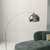 HOMCOM Lampadaire sur Pied Marbre 40W E27 Longueur 110-115 cm Noir Gris