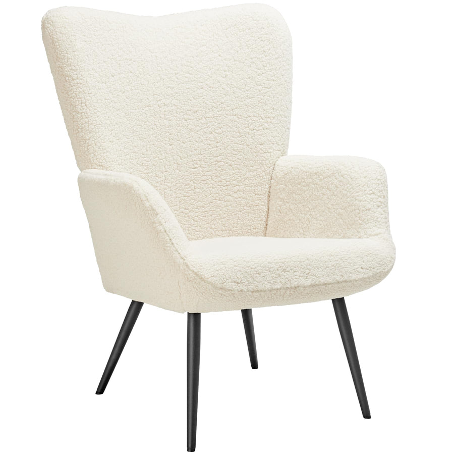TecTake® Fauteuil Relax Confortable en Tissu Bouclette Fauteuil Scandinave Moelleux avec Accoudoirs & Dossier Ergonomique pour Salle à Manger, Salon, Chambre, Siege Bureau, Allaitement Crème/Noir TecTake® Fauteuil Relax Confortable en Tissu Bouclette Fauteuil Scandinave Moelleux avec Accoudoirs & Dossier Ergonomique pour Salle à Manger, Salon, Chambre, Siege Bureau, Allaitement Crème/Noir