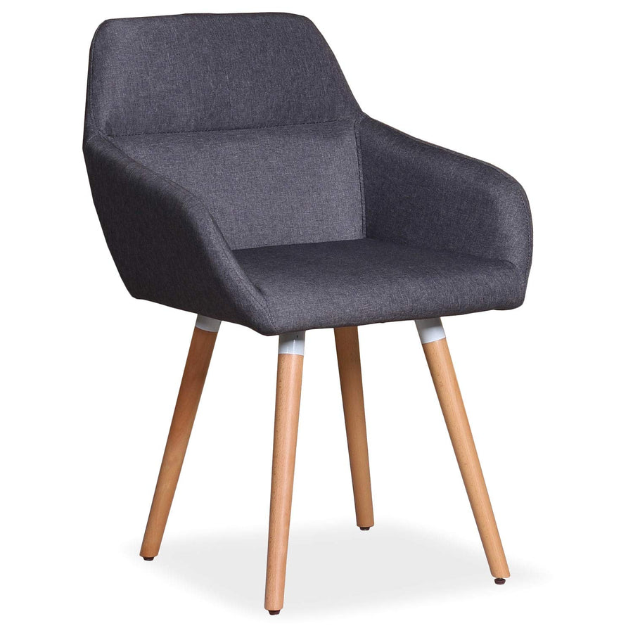 Chaise/Fauteuil scandinave Frida Tissu Gris Foncé Chaise/Fauteuil scandinave Frida Tissu Gris Foncé