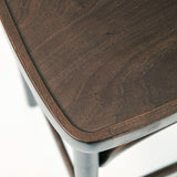 METRO Professional Chaise de Restaurant Bistrot en Hêtre, Finition Noyer Brun, Lot de 2