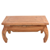 Design Delights Table opium East 80 - 80 x 80 x 35 cm (l x p x h) acajou massif - Table d'appoint en bois massif - Table basse - Couleur : 08 Miel ciré