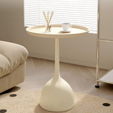 Table d'appoint avec Structure en Fer Robuste, Table d'appoint Ronde, Petite Table d'appoint pour Chambre à Coucher, Salon, Petits espaces, Facile à Assembler