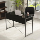 Giantex Bureau vintage avec 2 tiroirs, bureau pour ordinateur, table de travail, bureau de chambre, bureau, 112 x 48 x 76 cm, 2 couleurs (noir)