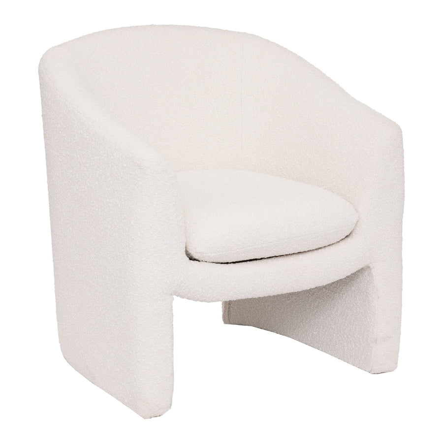 Atmosphera - Fauteuil Kunjo - Bouclette - Blanc