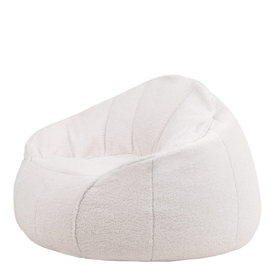 Icon Riviera Pouf Sherpa, Pouf Poire avec Remplissage, Fauteuil Salon Confortable, Fauteuil Chambre, Meuble Salon, Decoration Chambre, Crème