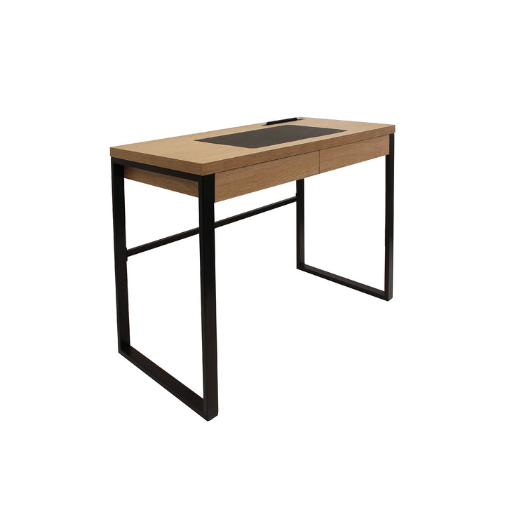 HOME DECO FACTORY Bureau en Bois avec Tiroir Structure Métal Industriel