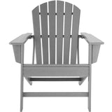 TecTake 800814 Chaise de Jardin Extérieur Design Adirondack Forme Ergonomique Résistant aux Intempéries Charge Max. 120 Kg – Diverses Couleurs (Gris-Gris)