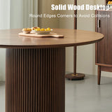 Table de salle à manger ronde en bois de pin, base de piédestal, table de cuisine, table de loisirs, meubles de restaurant, décoration élégante de salle à manger, design en bois durable