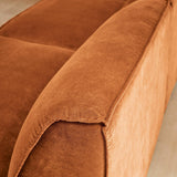 Loberon McLean Canapé au design élégant et intemporel - Rembourrage confortable - Éléments réglables individuellement - Assise - Bois de pin - Bois de bouleau - Polyester - Orange
