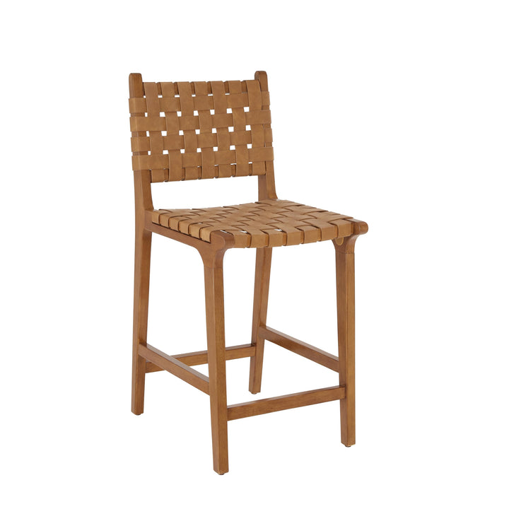 Ball & Cast Tabouret de comptoir en Cuir PU tissé, Tabouret de Cuisine avec Repose-Pieds, Dossier Tabouret-Chaise tissé pour la Salle à Manger, Marron Ball & Cast Tabouret de comptoir en Cuir PU tissé, Tabouret de Cuisine avec Repose-Pieds, Dossier Tabouret-Chaise tissé pour la Salle à Manger, Marron