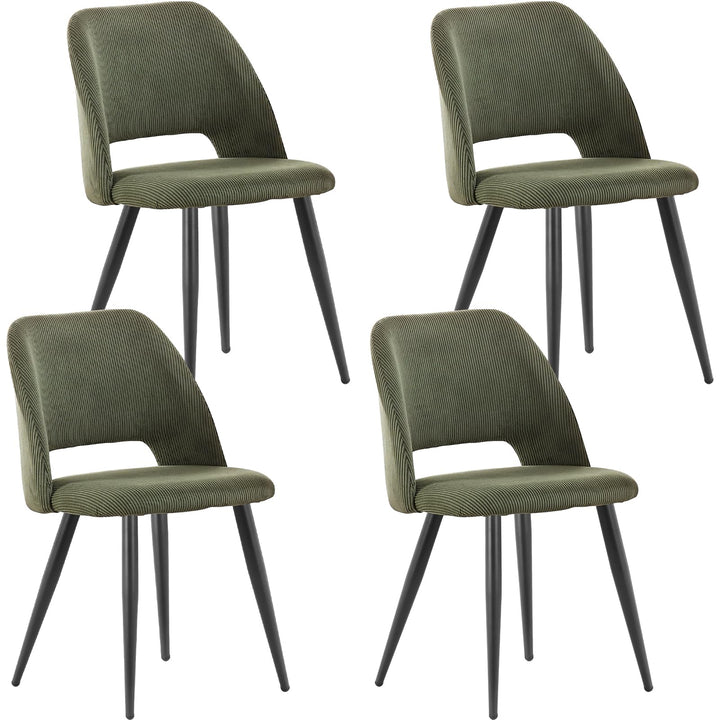 ANVOFONG Chaise de Salle à Manger Lot de 4,Chaise de Cuisine avec Pieds IndéPendants,Chaise Coiffeuse Tapissée en Velours Côtelé,Vert Armée Loungesessel,pour Salle à Manger,Salon,Cuisine,Chambre ANVOFONG Chaise de Salle à Manger Lot de 4,Chaise de Cuisine avec Pieds IndéPendants,Chaise Coiffeuse Tapissée en Velours Côtelé,Vert Armée Loungesessel,pour Salle à Manger,Salon,Cuisine,Chambre