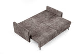 LIKMA Canapé 3 Places Mara 209 cm avec Fonction Lit et Coffre de Rangement, Canapé-Lit en Velours Moutarde Fresh 37, Sofa Convertible Moderne, Couchage d'Appoint, Banquette
