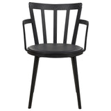 Beliani Chaises de Salle à Manger en Matière Synthétique et Cuir PU Noires Lot de 4 Morill
