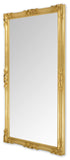 MO.WA Miroir Mural Classique Grand 82x142 Feuille d'or posée à la Main Miroir Baroque Style Ancien Louis XIV Contour Bois doré Miroirs muraux Classiques Salon Maison - Made in Italy