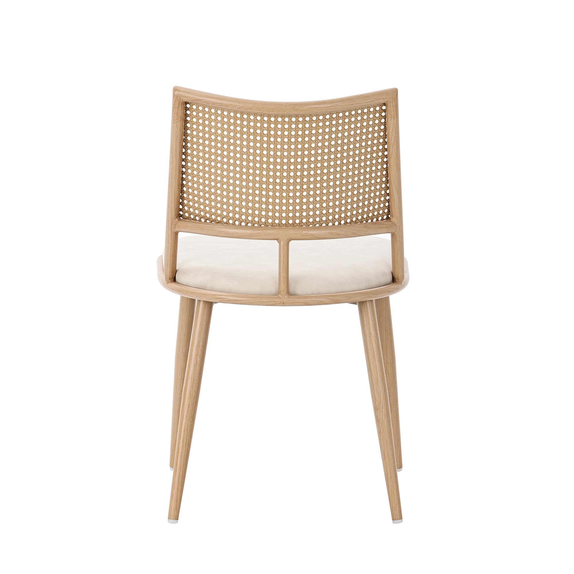 Merax Lot de 4 Chaises de Salle à Manger, Chaises de Cuisine avec Siège en Polyuréthane et Dossier en Rotin, Chaise Rembourrée pour Salle à Manger, Salon et Chambre à Coucher, Pieds Merax Lot de 4 Chaises de Salle à Manger, Chaises de Cuisine avec Siège en Polyuréthane et Dossier en Rotin, Chaise Rembourrée pour Salle à Manger, Salon et Chambre à Coucher, Pieds