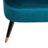 Fauteuil Naova Bleu Canard en Velours - Atmosphera créateur d'intérieur