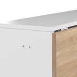 Symbiosis Papillon Table Pliante Blanc et Chêne Naturel 103/67/28x76x73,4 cm