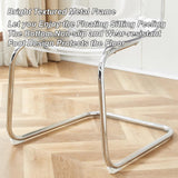 Chaise de salle à manger moderne en acrylique transparent avec cadre en métal, design minimaliste pour salle à manger, salon, bureau – Assise et dossier orange élégants