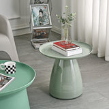 Yqyc Table D'appoint Ronde en Plastique pour Canapé, Table Appoint Moderne pour Les Espaces Étroits Et Petits, pour Bureau, Salon, Chambre À Coucher, Table Basse (Color : Orange)