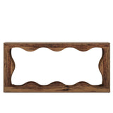 Tribesigns Table console de ferme de 160 cm avec rangement, table de canapé derrière le canapé, longue table d'entrée, table console étroite, table de couloir pour entrée, salon, marron