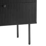 hjh LIVING Buffet 6 tiroirs KARBY S 120x40x75 cm, Commode à tiroirs Style Industriel, Beaucoup d'espace de Rangement, Noir