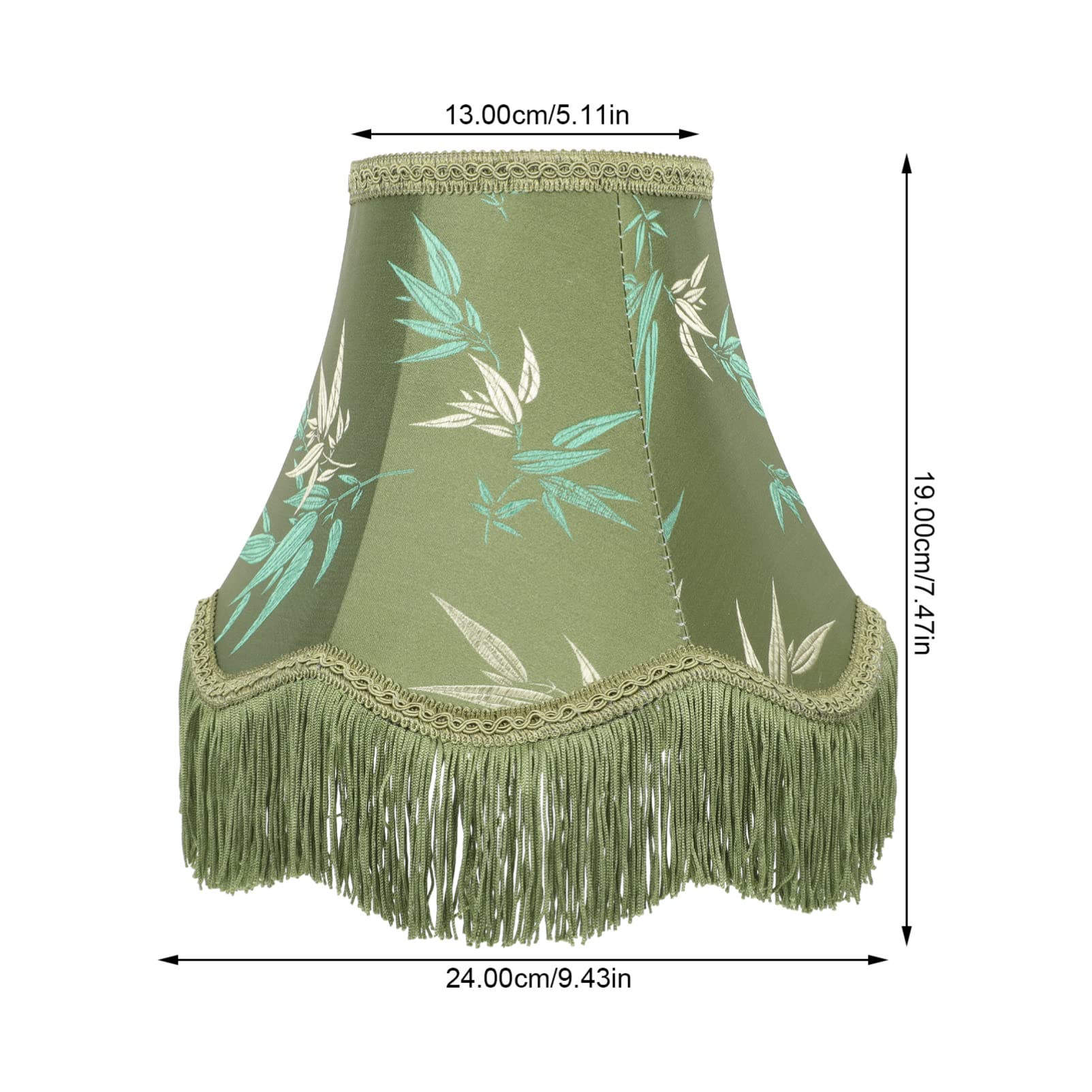 Abat-jour Plissé Vert Rétro Pour Lampe De Table - Tissu Coton-polyester, Douille E27, Dimensions 23x23x17 Cm - Décoration Vintage élégante