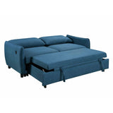 Mobilier-Deco Arlen - Canapé Convertible 3 Places en Tissu Bleu