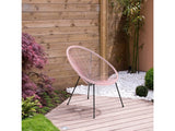 Lot de 2 fauteuils de Jardin Ania - Rose
