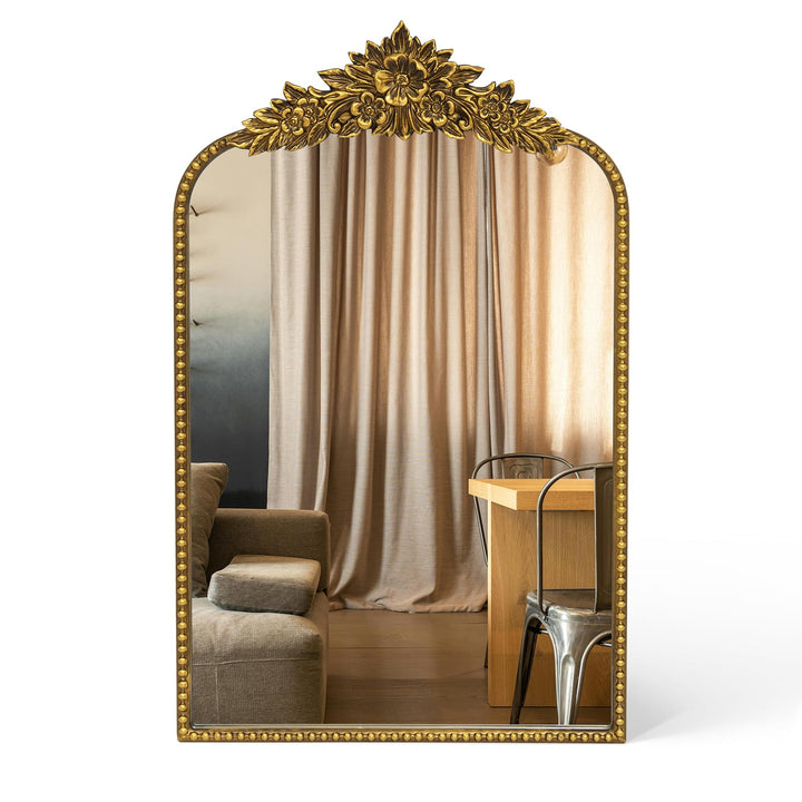 Awhtixbo Miroir Baroque doré Antique 40 x 64(H) cm – Cadre Vintage en Fonte avec Fleurs en résine sculptées à la Main, Miroir Mural incassable pour Salle de Bain, Salon et Chambre à Coucher Awhtixbo Miroir Baroque doré Antique 40 x 64(H) cm – Cadre Vintage en Fonte avec Fleurs en résine sculptées à la Main, Miroir Mural incassable pour Salle de Bain, Salon et Chambre à Coucher