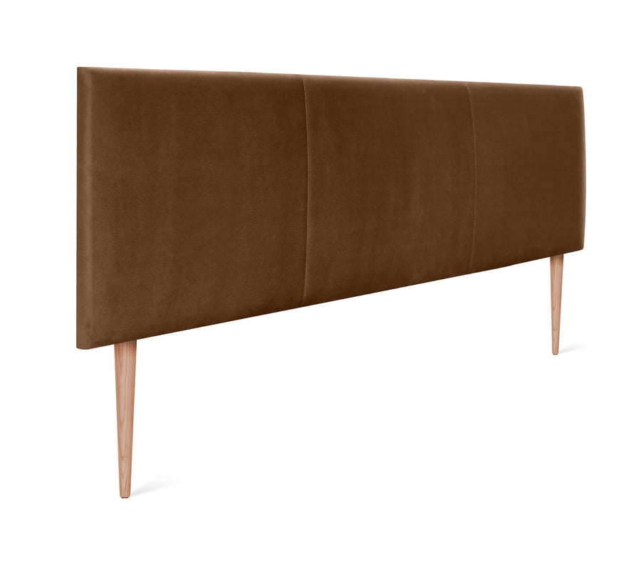 DHOME Haut DE Gamme Tête de lit en Velours avec Pieds en Bois Tête de lit Moderne tapissée Lit de Luxe Chambre à Coucher (Brun Velours, 150x105cm (150)) DHOME Haut DE Gamme Tête de lit en Velours avec Pieds en Bois Tête de lit Moderne tapissée Lit de Luxe Chambre à Coucher (Brun Velours, 150x105cm (150))