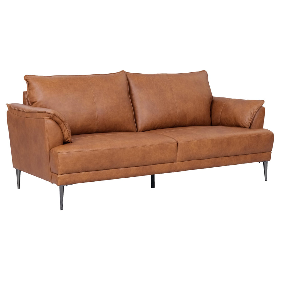 Soul Canapé en cuir 3 places Cognac Marron - Canapé en cuir véritable de qualité supérieure - Design scandinave - Ressorts ensachés - Pieds en métal - Confort moderne pour le salon - Intemporel et Soul Canapé en cuir 3 places Cognac Marron - Canapé en cuir véritable de qualité supérieure - Design scandinave - Ressorts ensachés - Pieds en métal - Confort moderne pour le salon - Intemporel et